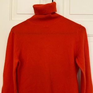 Orange/red J.Crew cashmere turtleneck